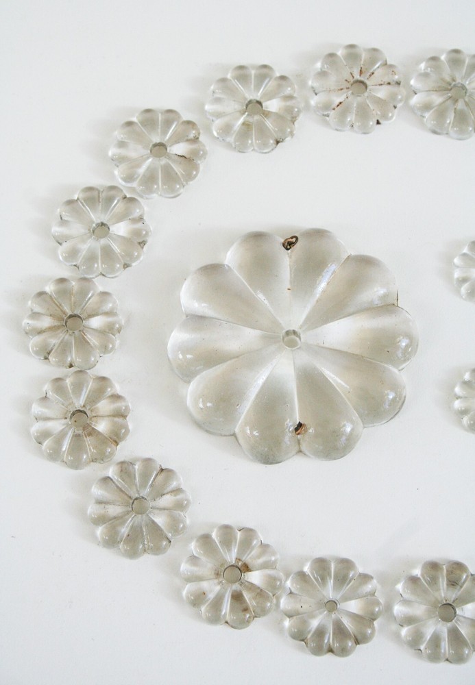 Assorted Vintage Crystal Rosettes, Large and Small