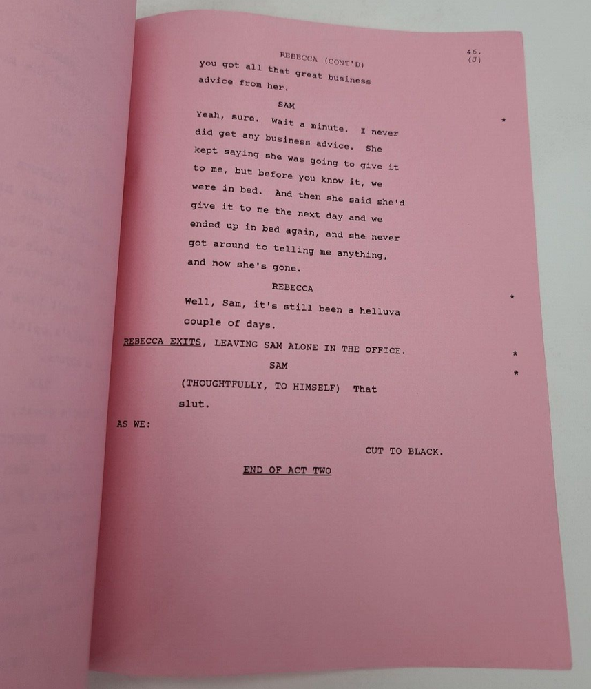 CHEERS / Brian Pollack 1989 TV Script, Stack Pierce "Sammy and the Professor"