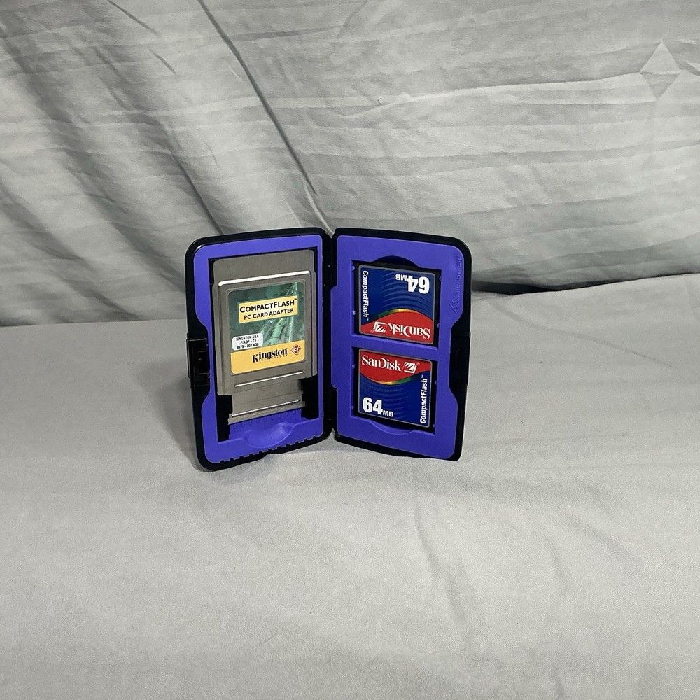 Microtech Memory Stick Case (MVMS) W/COMPACTFLASH ADAPTER AND 2 64MB CARDS