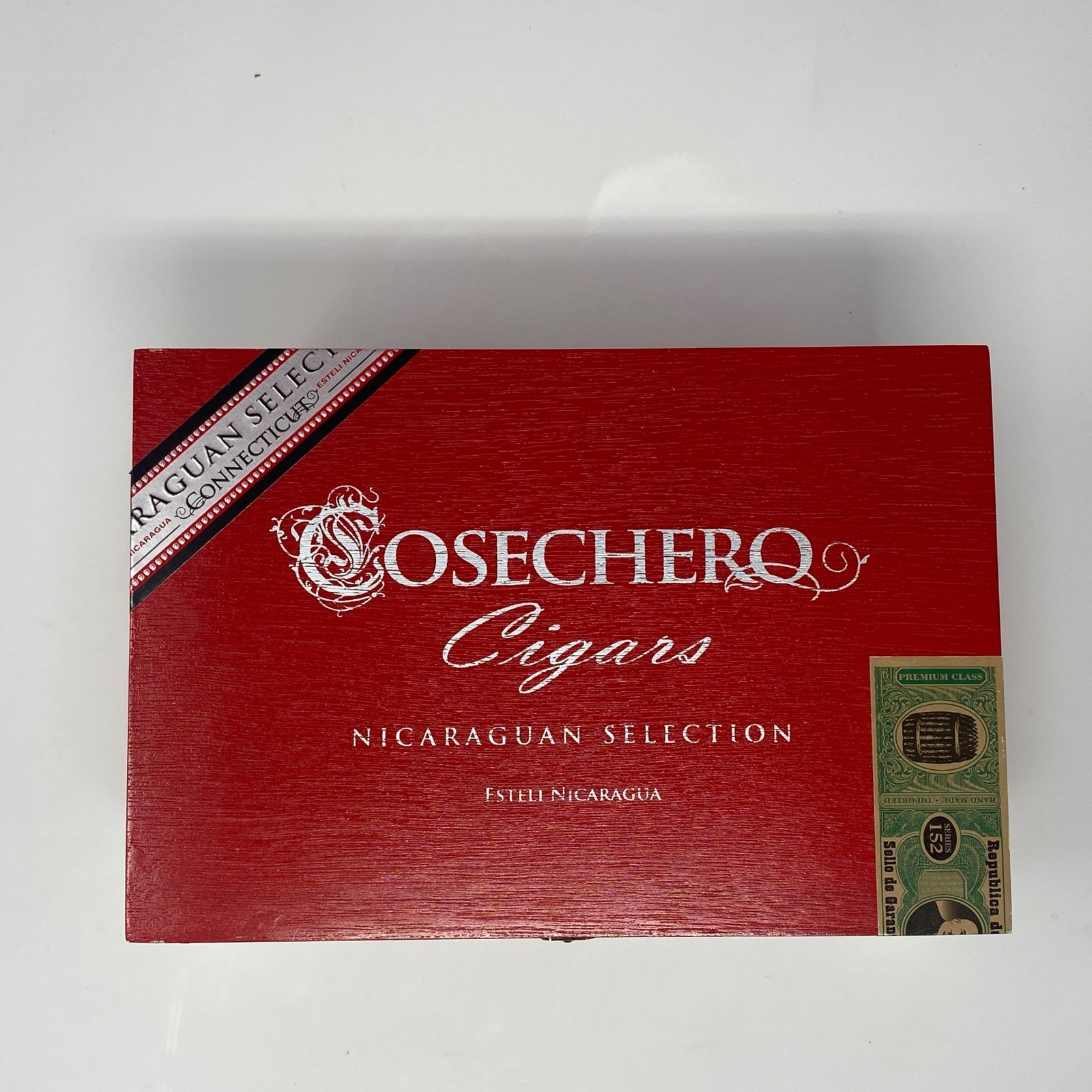 Empty Cosechero Wooden Cigar Box Red 50 Robustos - Nicaraguan - Storage Crafts
