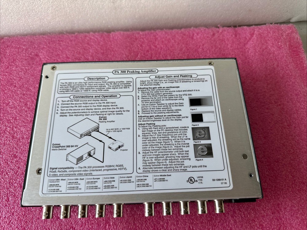 Extron PA 300 Peaking Amplifier