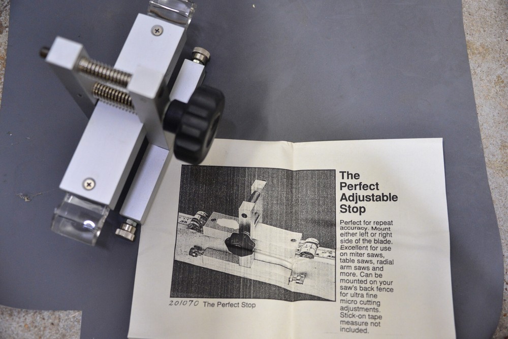 Perfect Stop  table saw or mitre saw accessory
