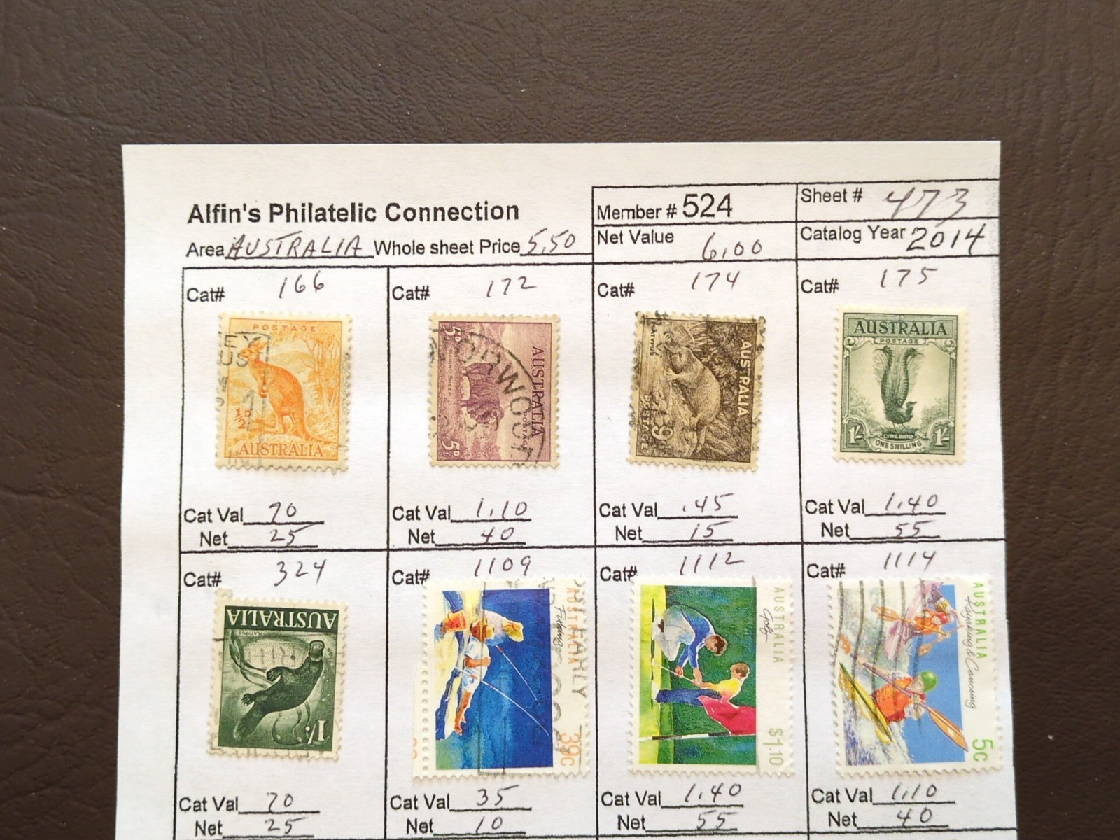 APC W5105 Australia on circuit sheets all identified sc over $80