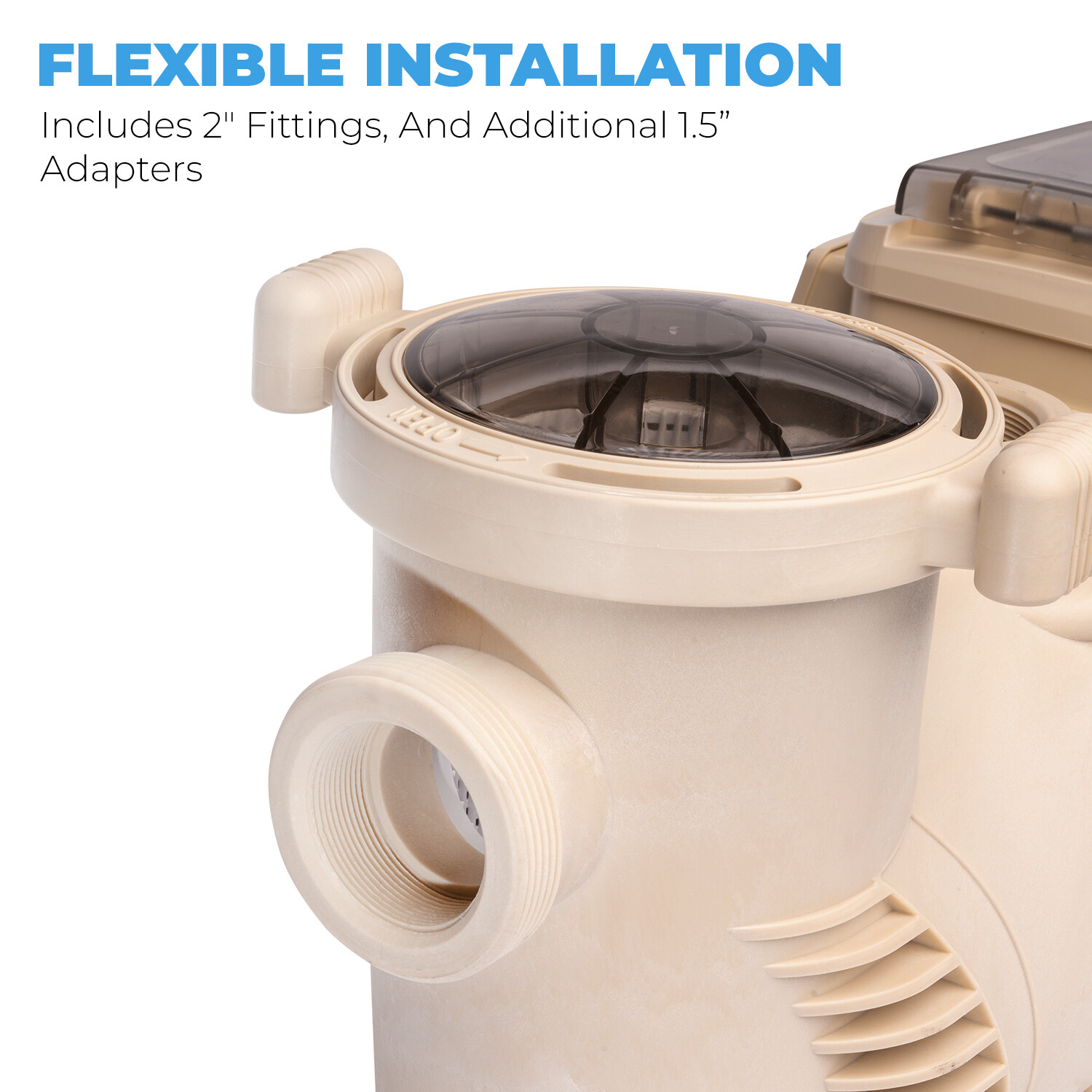 XtremepowerUS 1.75HP Variable 2-Speed Pool Pump Inground 230V Timer 2" Fitting