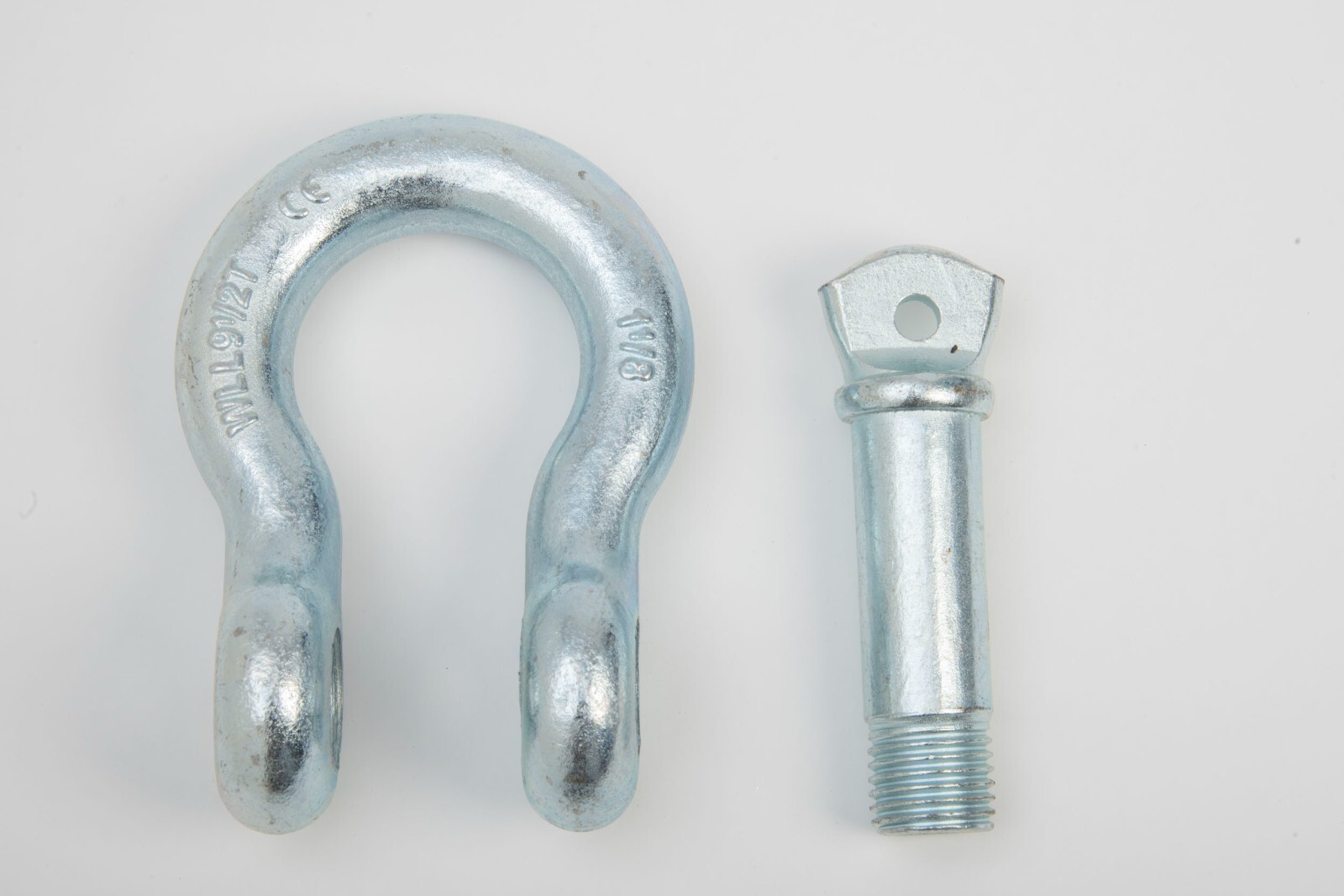 2 pcs 1-1/8" Bow Shackle w Screw Clevis Pin Rigging Towing 9.5 Ton 21000 lb WLL