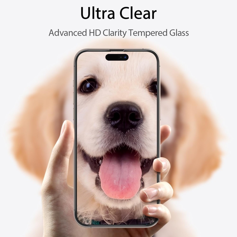 3 Pack Screen Protector for iPhone 16 Pro + 3 Pack Camera Lens Protector