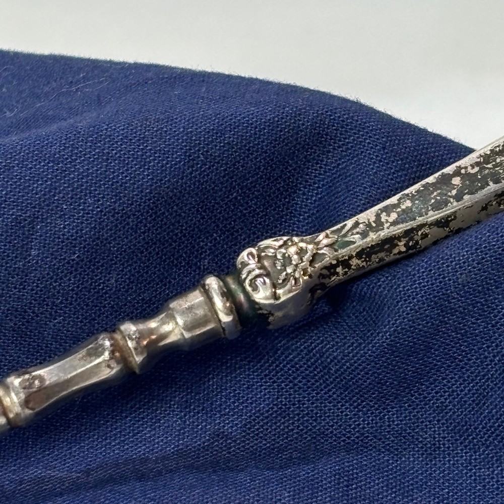 Antique Foster & Bailey Button Hook Sterling Silver Handle Lace Puller