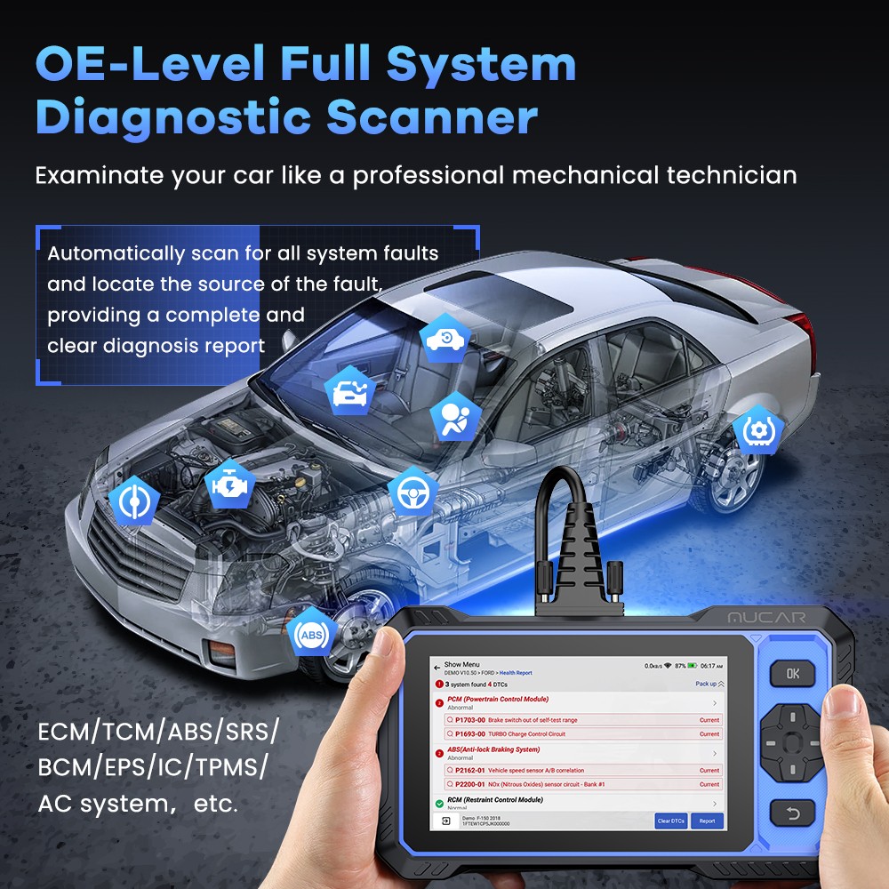 MUCAR 682 Bidirectional Full System OBD2 Scanner Car Diagnostic Tool FCA CAN FD