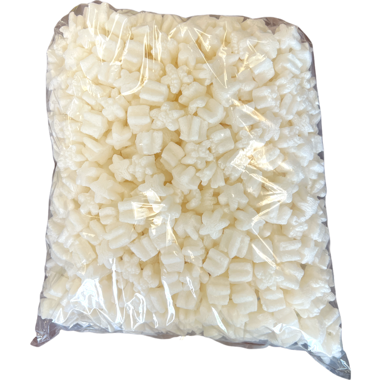 FunPak Packing Peanuts White Star Shape MiniPack .6 cu ft Biodegradable