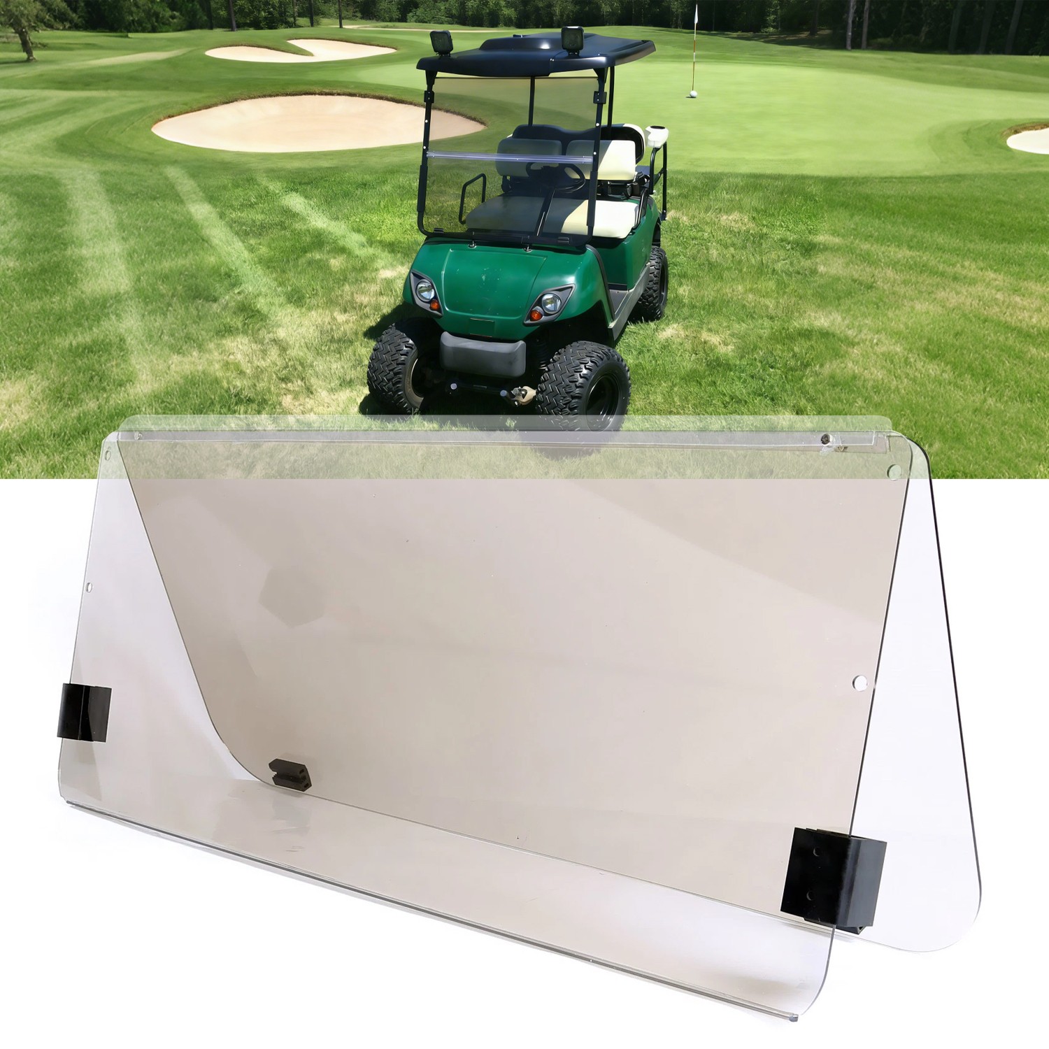Tinted Windshield For Yamaha G22 2003-2007 Folding Polycarbonate Golf Cart Part