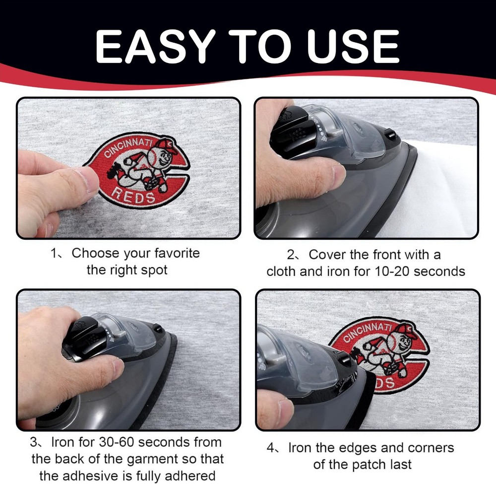 Reds MLB Baseball Team Logo Iron On patch - Sew Patch - Embroidered Patch