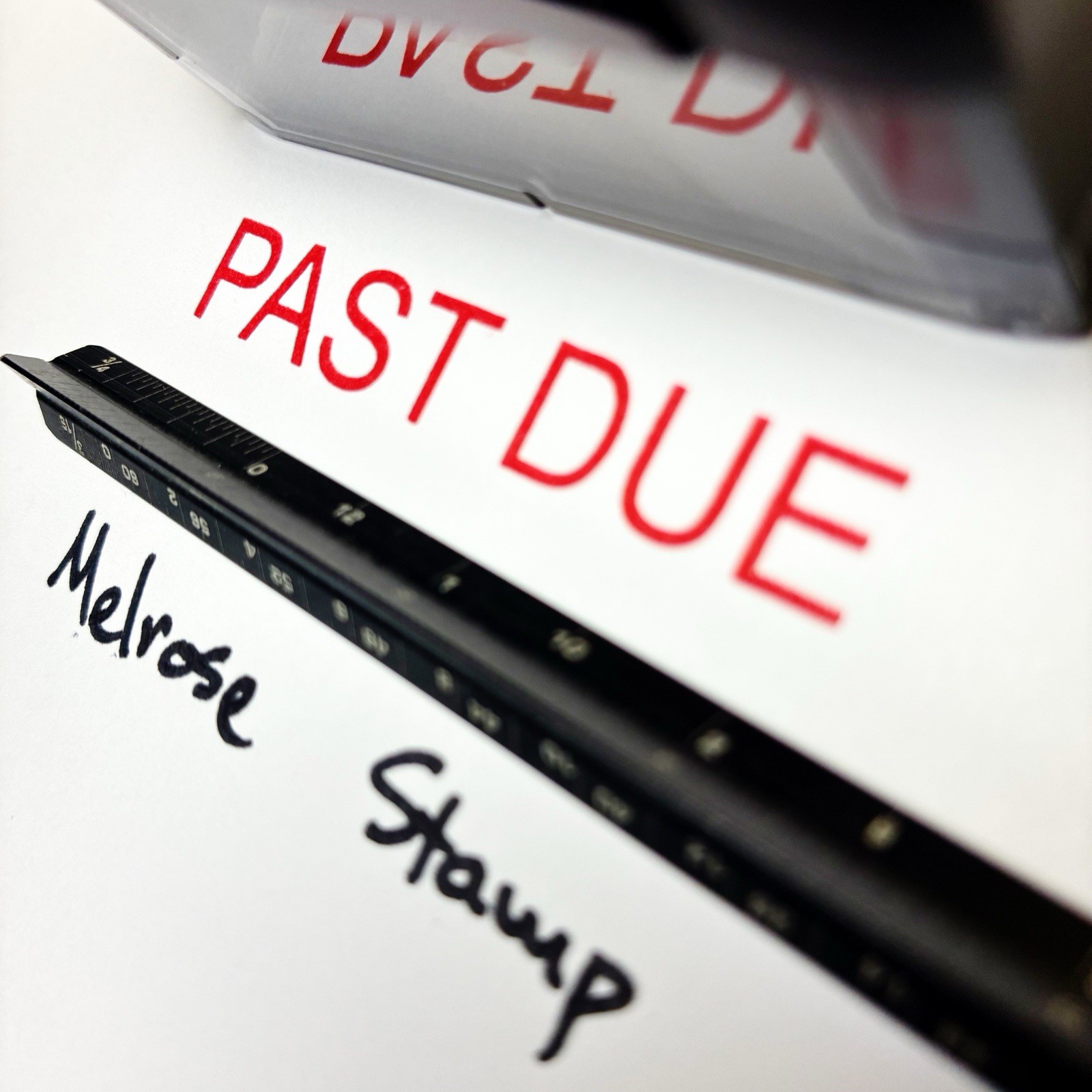 Past Due Rubber Stamp Red Ink Self Inking Ideal 4913