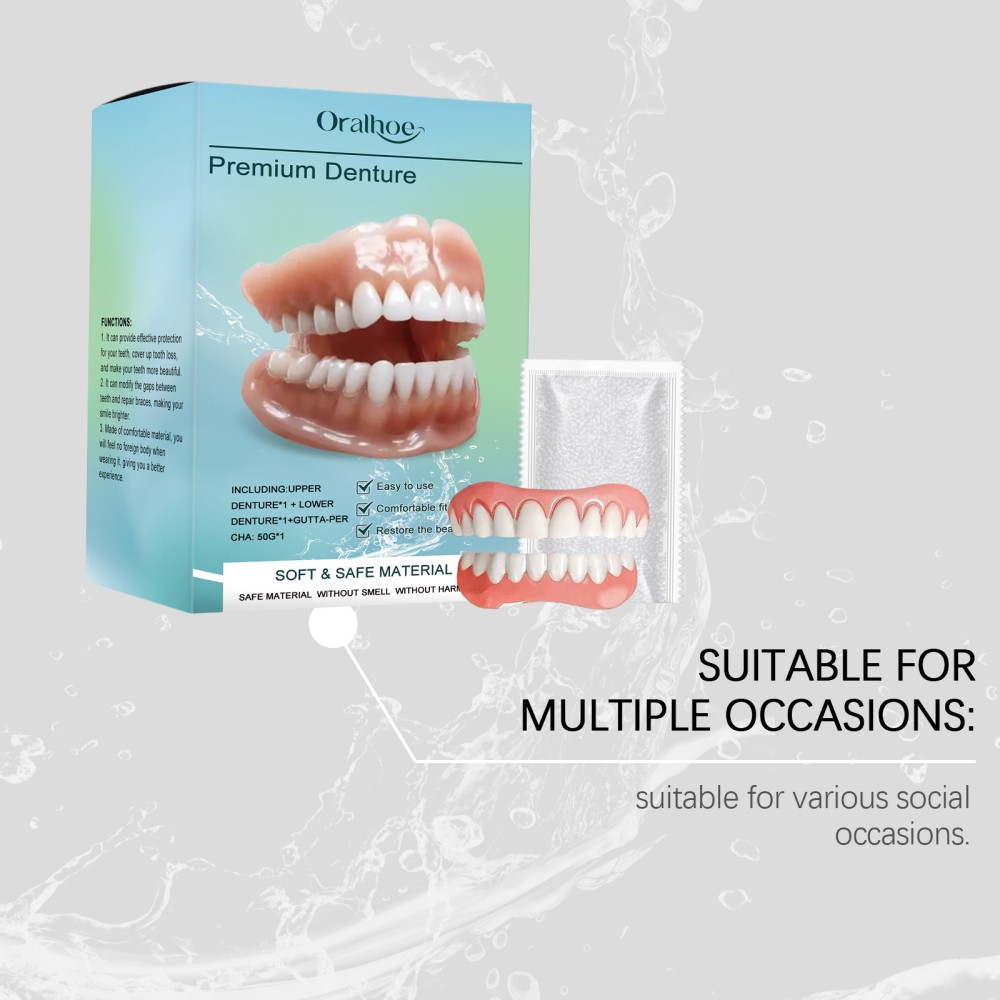 Full Denture Set For Men And Women Upper And Lower Denture False Teeth Personal