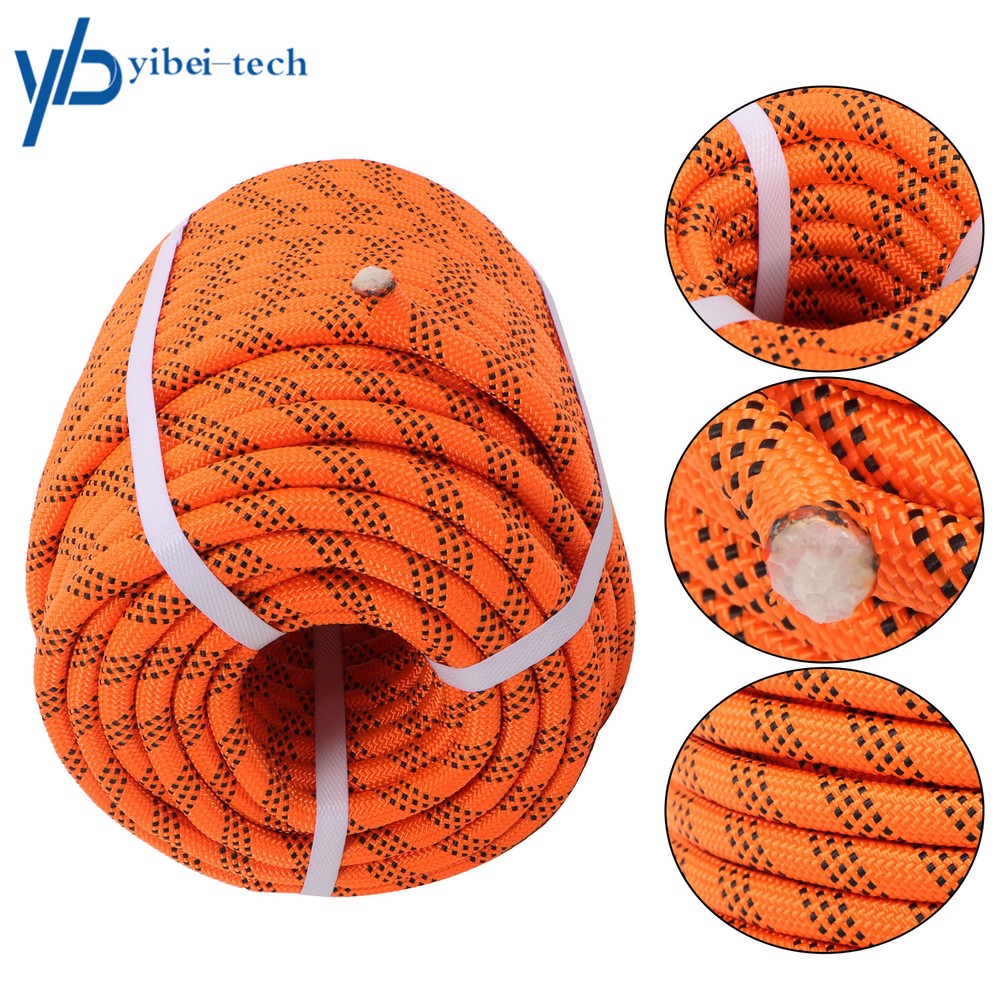 200FT Double Braid Polyester Rope Arborist Bull Tree Rigging Work Utility 1/2"
