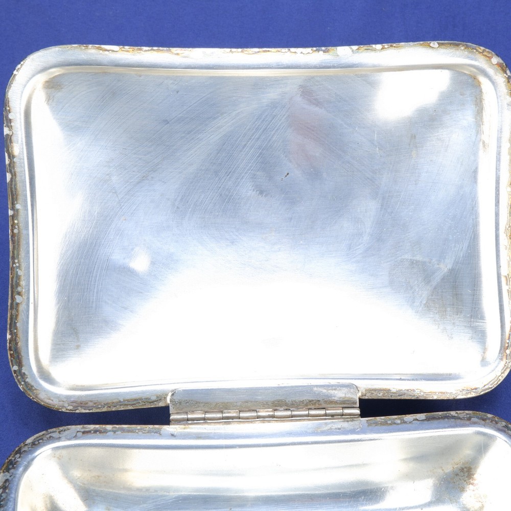 Vintage JLS Silver Co Silver Plate Silent Butler Crumb Catcher w/Lid Wood Handle