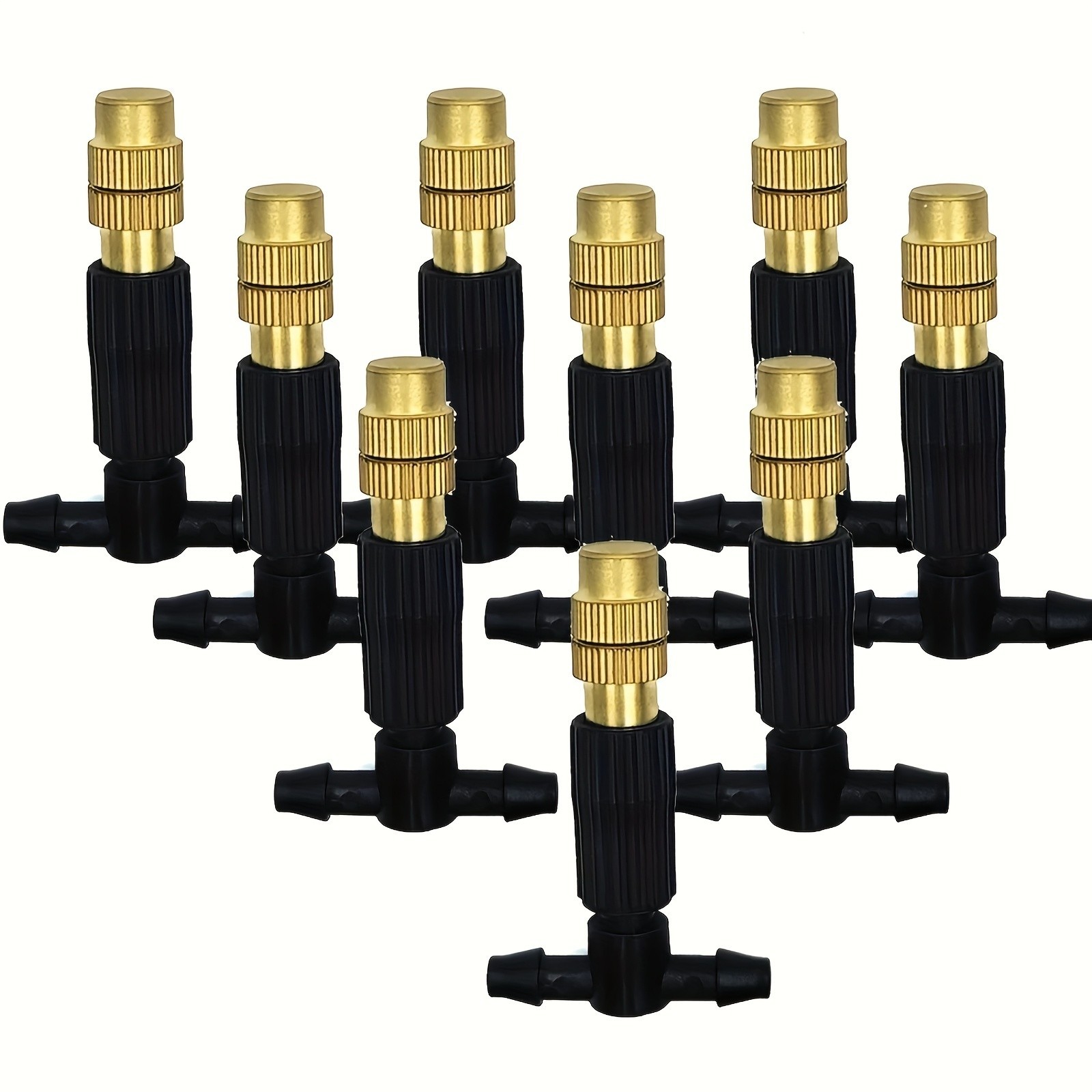 Outdoor Misting Cooling System Kit - Adjustable Brass Nozzles for Garden & Patio