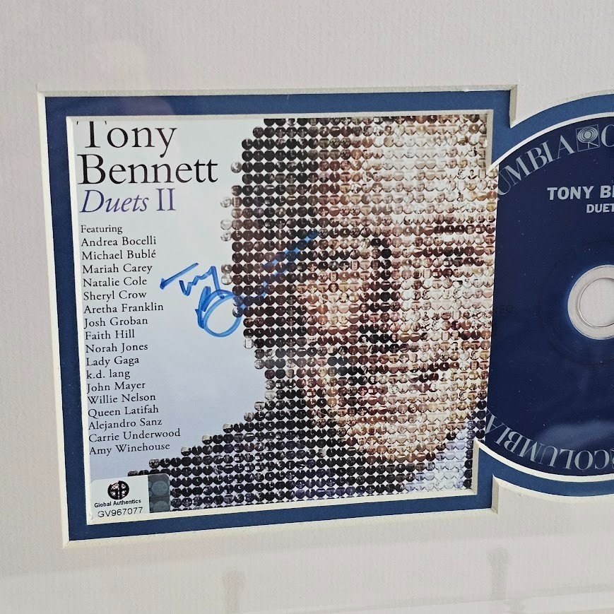 Tony Bennett Autographed Signed CD Duets II Framed COA