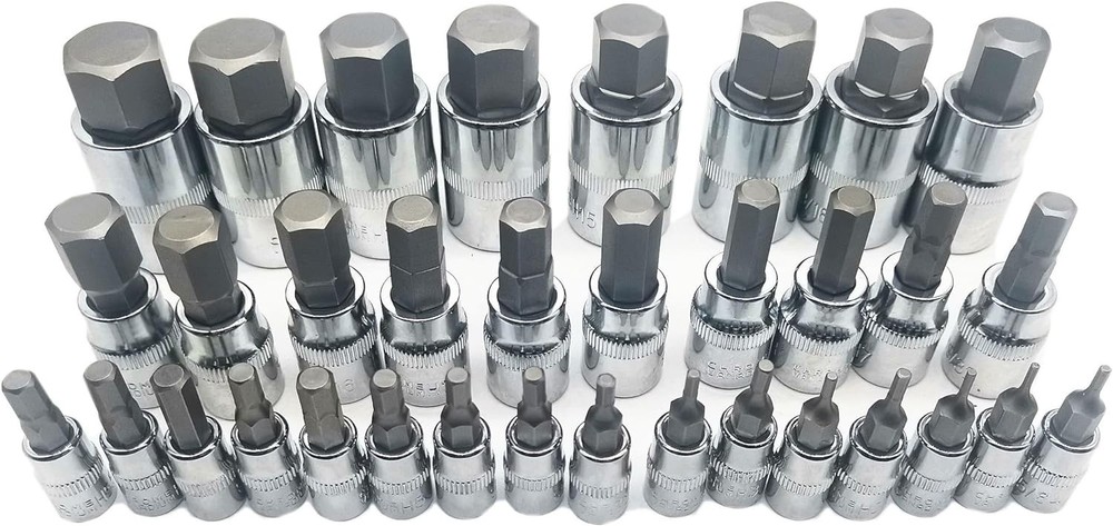 Master Hex Bit Socket Set Allen Wrench Bit Kit Hex Key for Ratchet Socket Tool