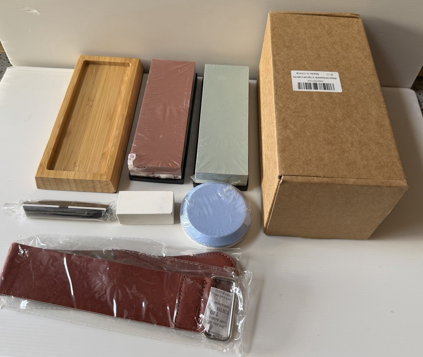 Knife Sharpening Stone Set, Professional 4 Side Grit 400/1000 3000/8000 Premi