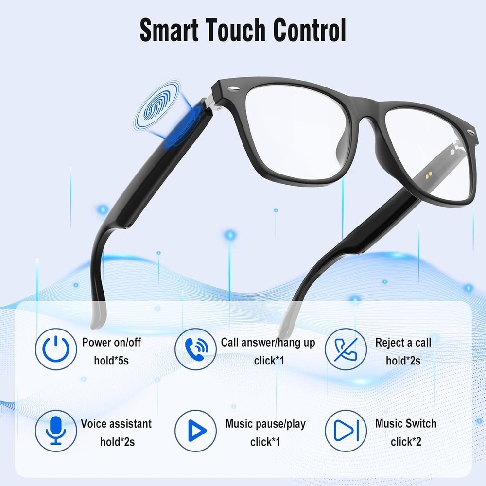 Multilingual Bluetooth Smart Glasses - 164 Languages