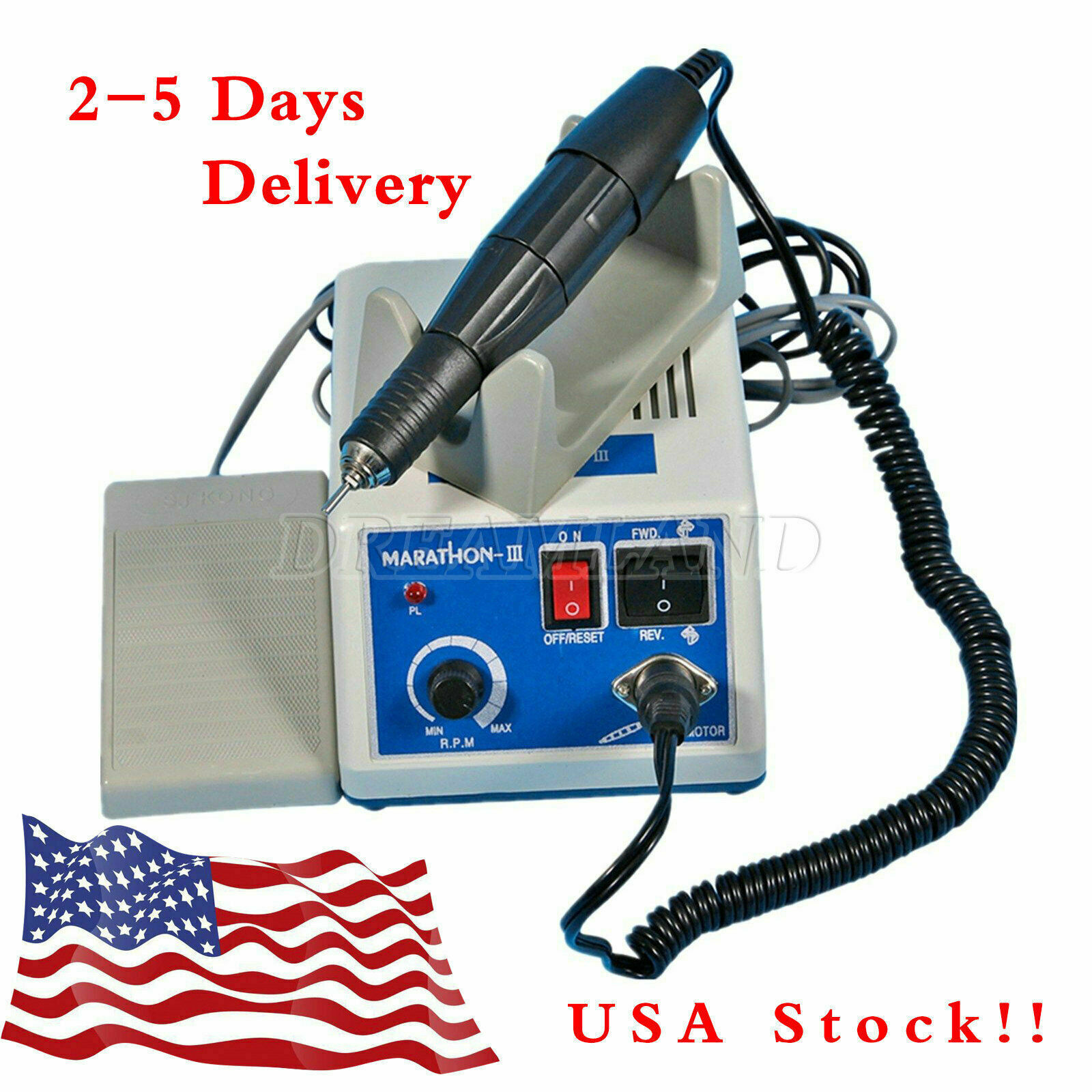 Dental Lab Marathon Electric Micromotor Polishing Unit + 35K rpm Motor Handpiece