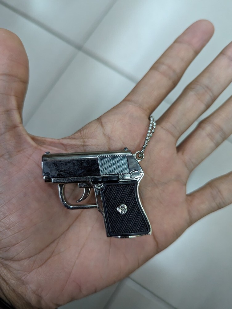 Keychain Mini Gun Laser Pointer,LED Flashlight 1.5 in