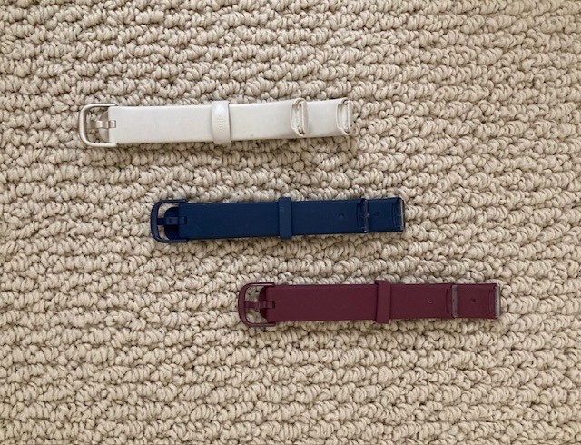 Fitbit Luxe Replacement Bands, New, Soft Silicon: Navy, Maroon, Off-White