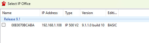 Avaya IPO 500V2 Basic 9.1.1.0 build 10