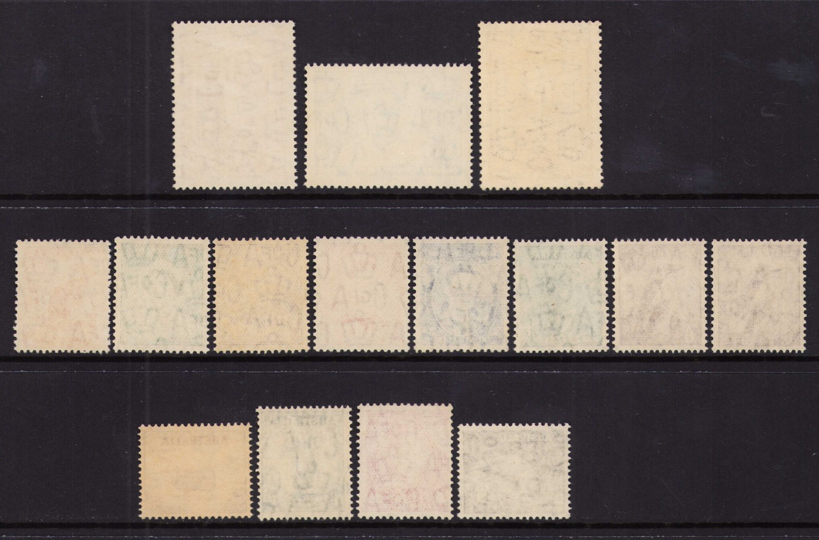 1937-1946 Australia SC 166-179 SG 164-178 w/ Color Variety Set of 15 - MNH OG