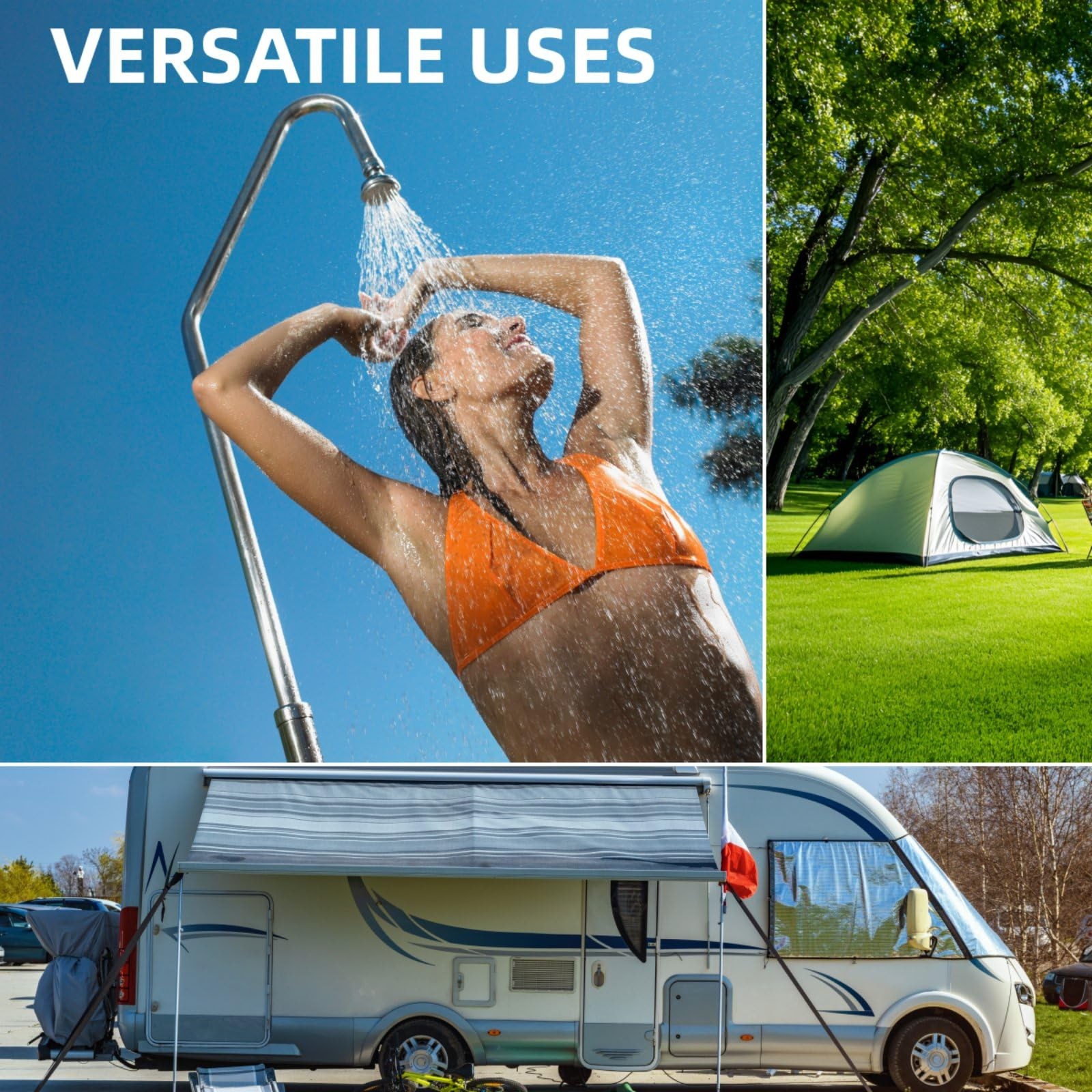 Portable Shower Pan for Indoor and Outdoor Shower Base Floor Outdoor Shower