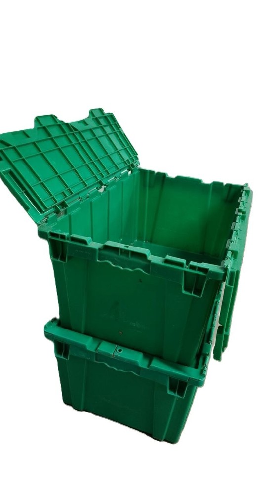 Container Tote & Bin -Attached Lid -Reusable Transport Packaging Storage System