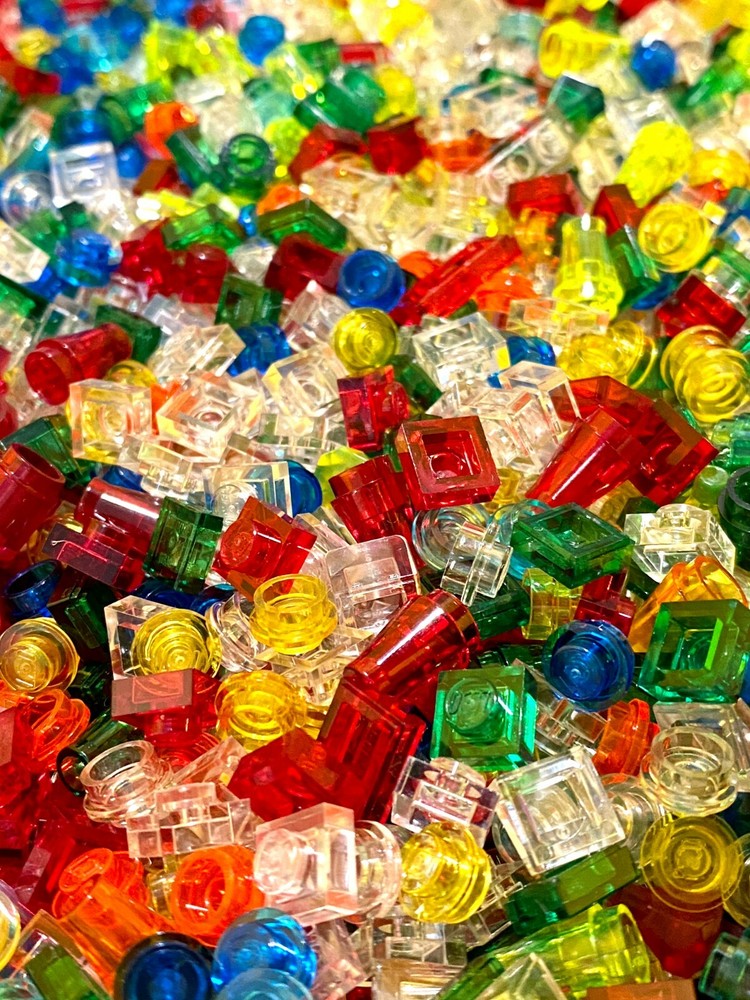 LEGO TRANSPARENT TRANSLUCENT PIECES - RANDOM SELECTION, CHOOSE COLOR / QUANTITY