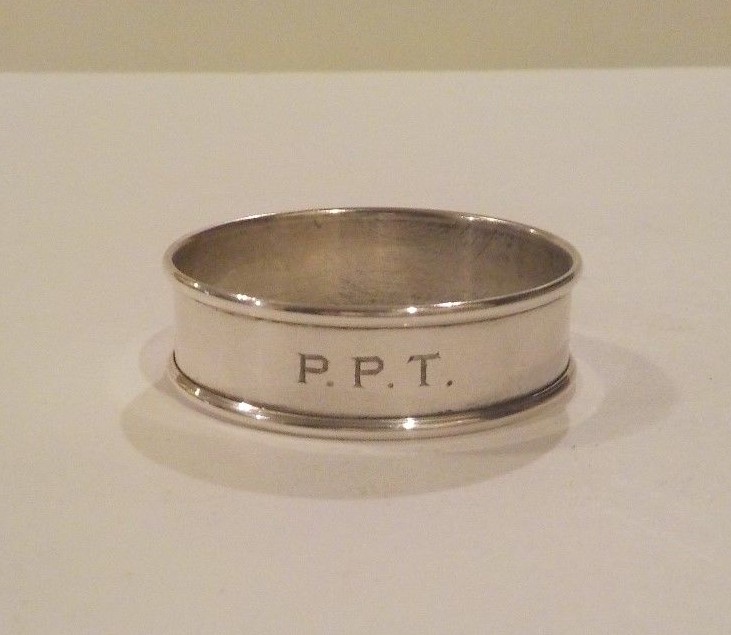 Gorham Sterling Silver Napkin Ring, Monogram, 10 grams