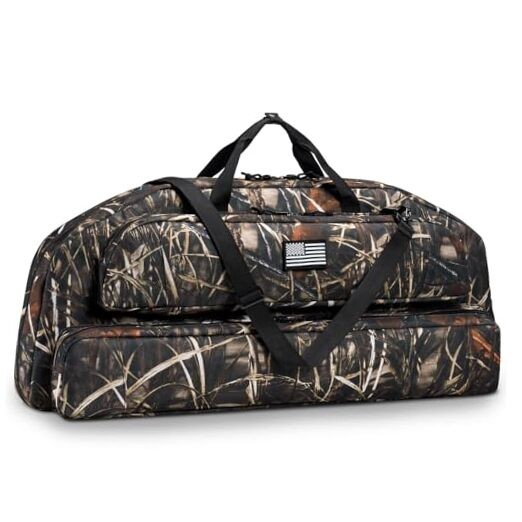 37" Compound Bow Case, Bow Bag Soft Bow Case Compact Arrow Case, Camo