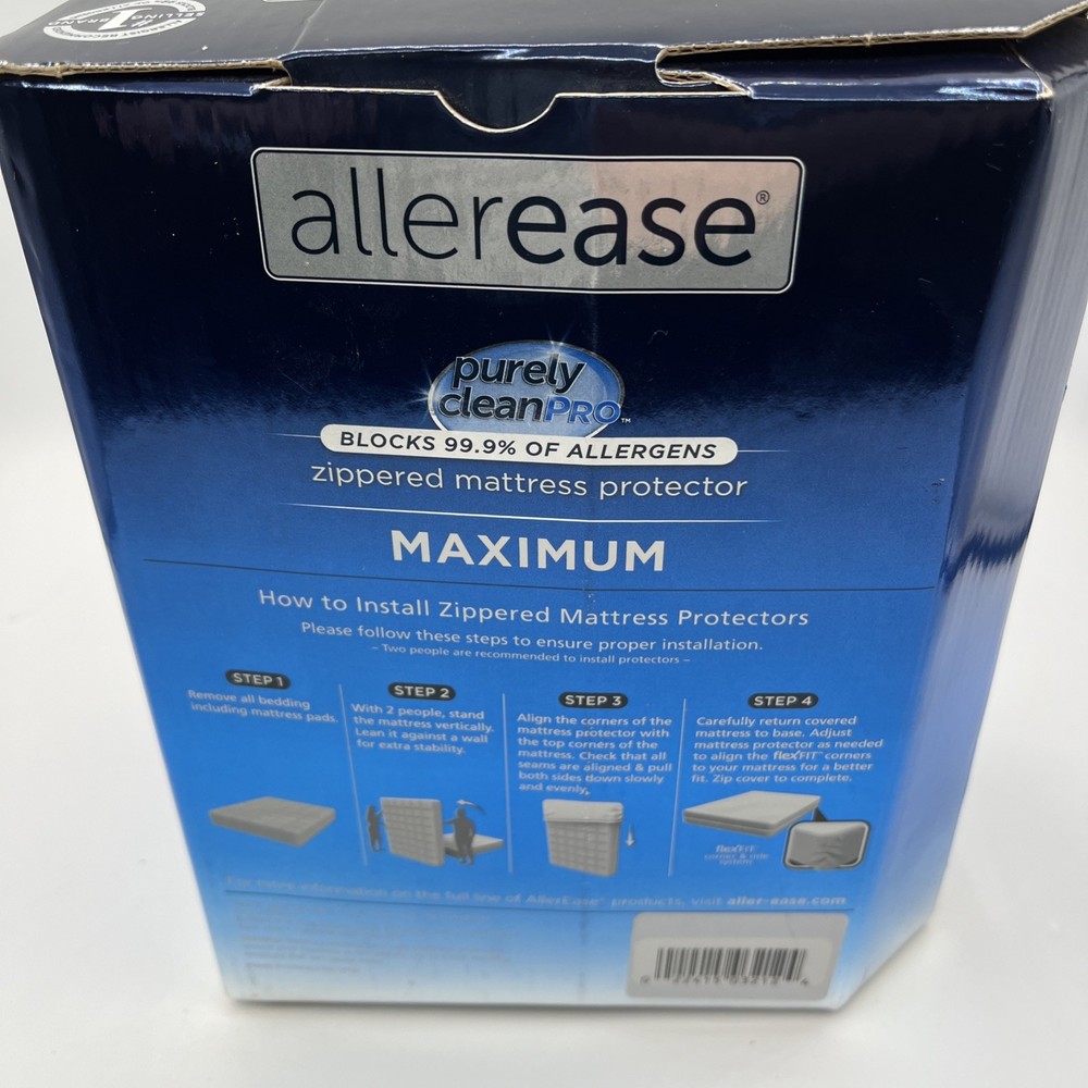 Full Size AllerEase Maximum Mattress Protector - White NEW
