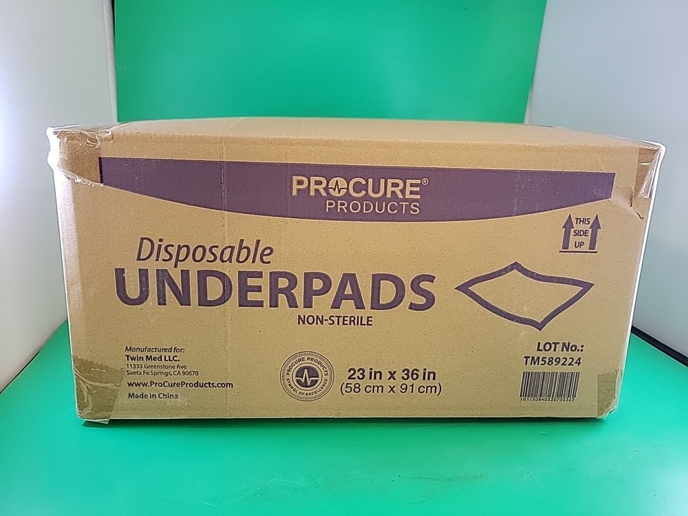 PROCURE PRODUCTS DISPOSABLE UNDERPADS 150 count 23" X 36''