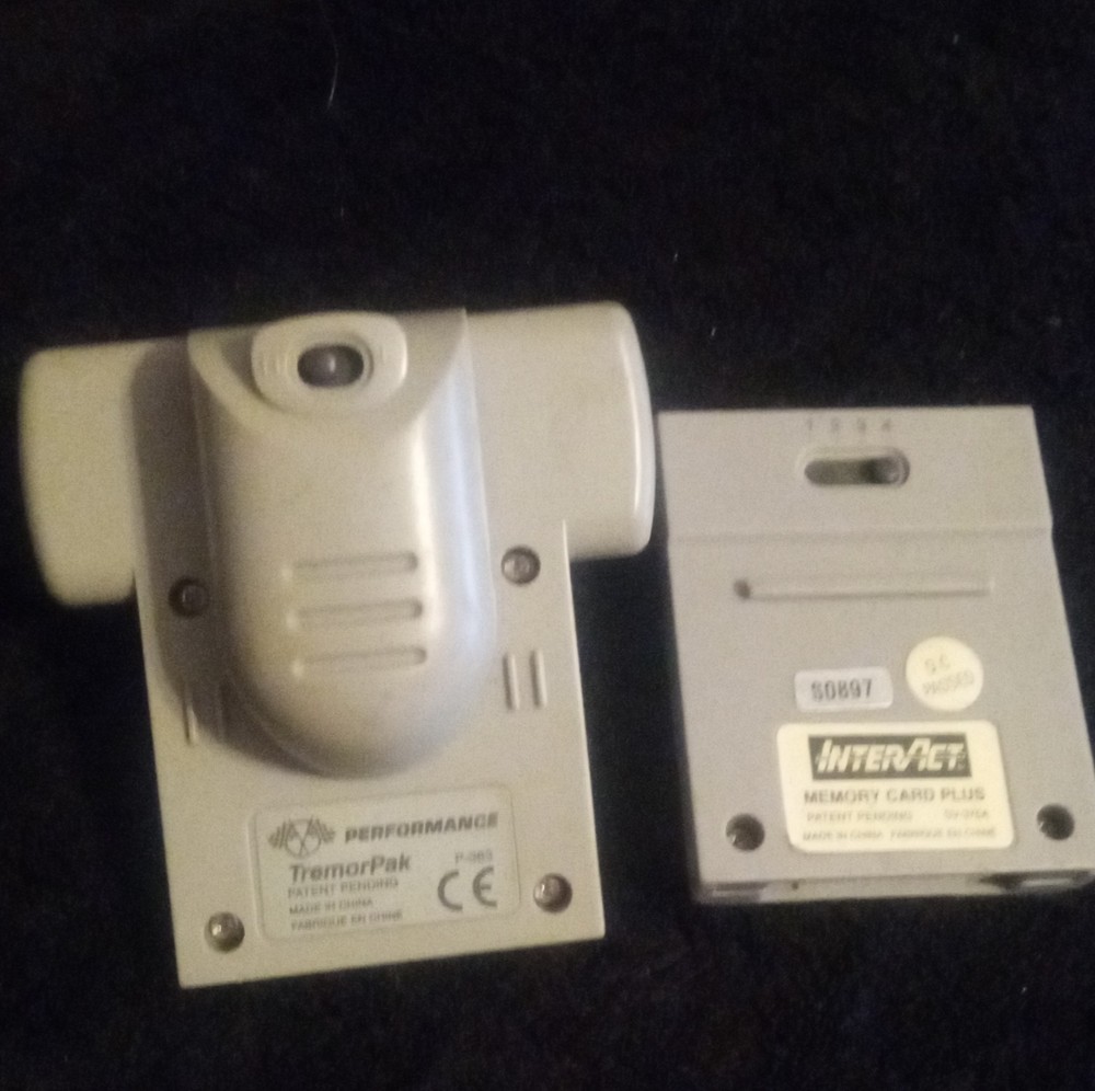 Performance TremorPak & InterAct Memory Card Plus Gray for Nintendo 64 Vibration
