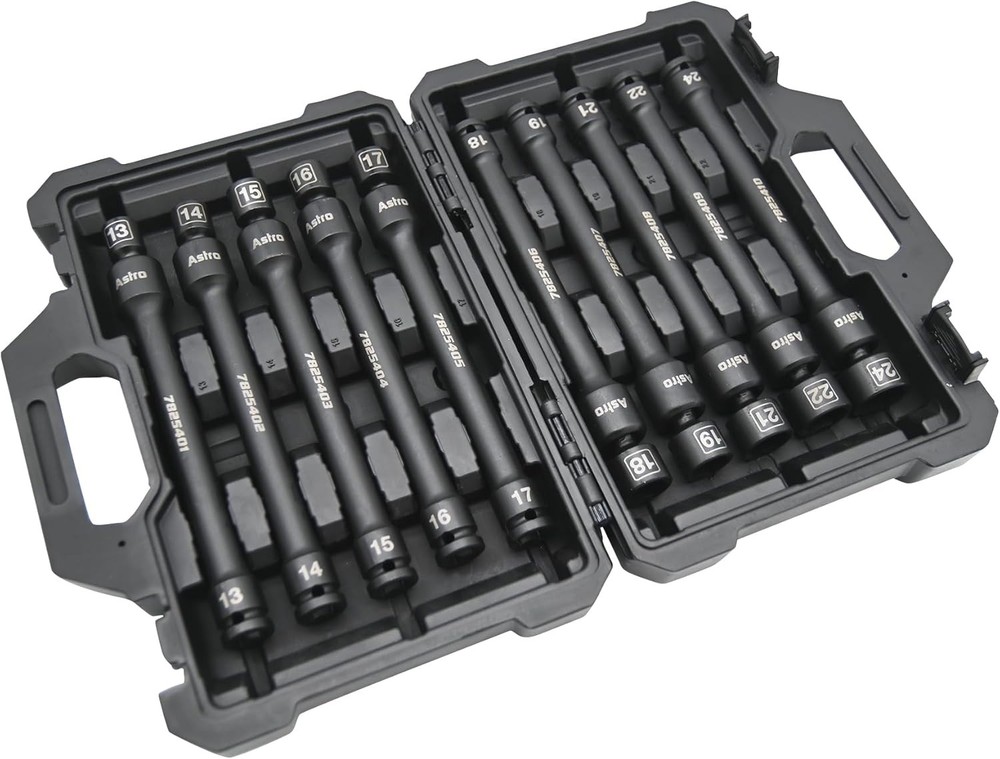 Astro Tools 10pc 1/2" Drive 6Pt Pinless Universal Torque-Saver Impact Socket Set