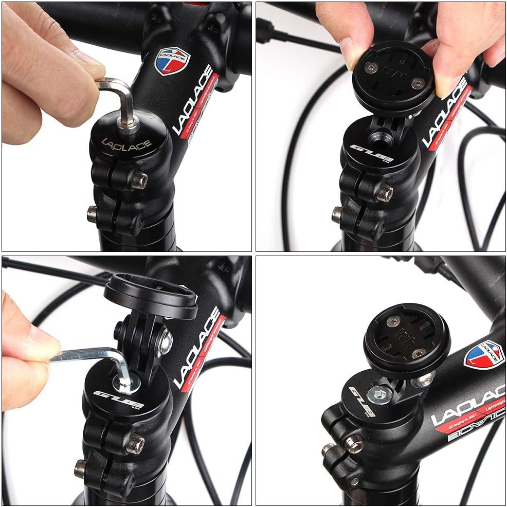 Angle Adjustable Bike Computer Mount - Stem Top Cap Holder Compatible with Garmi