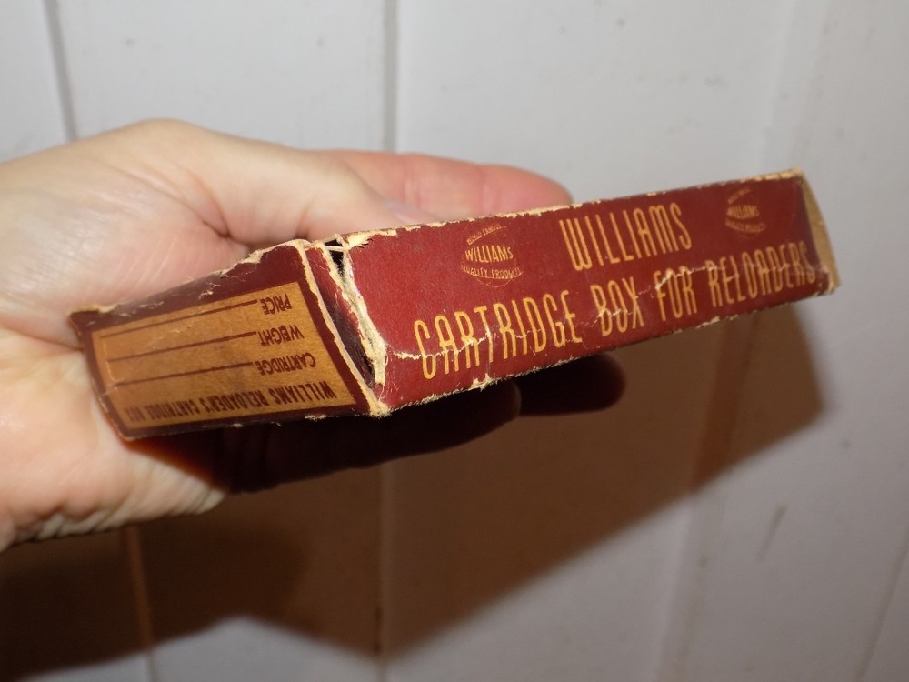 Vintage Williams EMPTY Cartridge Box for Relaoders