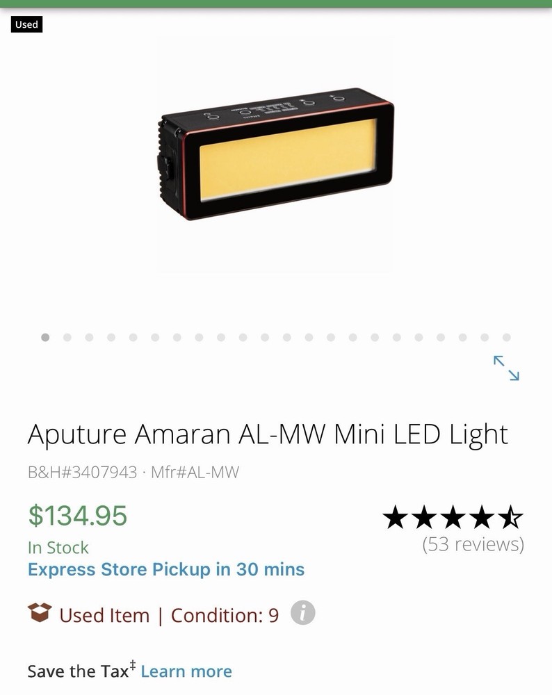 Aputure AL-MW Mini LED Light - Excellent Condition