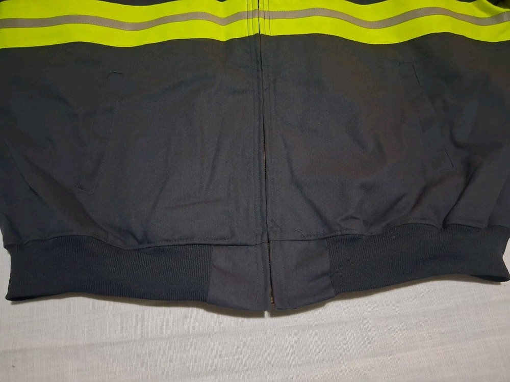 Mens Enhanced Visibility Work Bomber Jacket 2XL Regular Grey