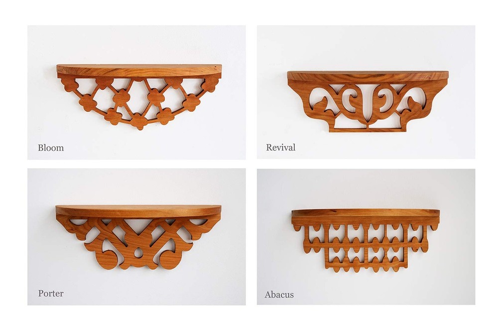 Solid Cherry Floating Shelf, for Spices, Photos, Entryways & More (Abacus)