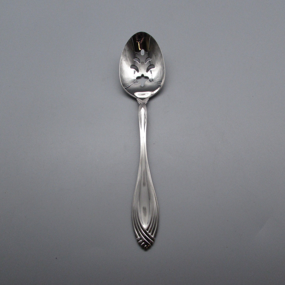 Oneida Community  Stainless HEIRESS Slotted Serving Spoon *  Made in the USA