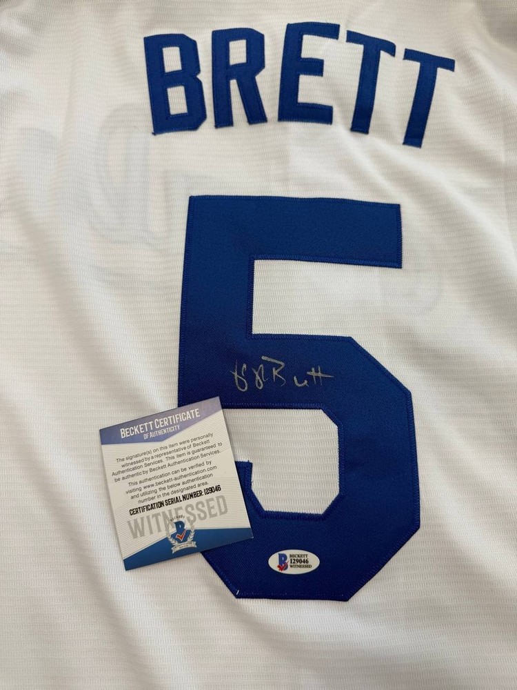 Hand Signed George Brett Autographed MLB Jersey BAS Authentication