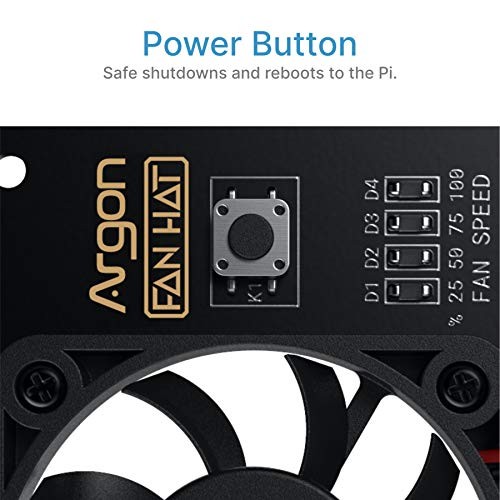 Argon Fan HAT for Raspberry Pi 4 Model B and Raspberry Pi 3 Model B | 40mm