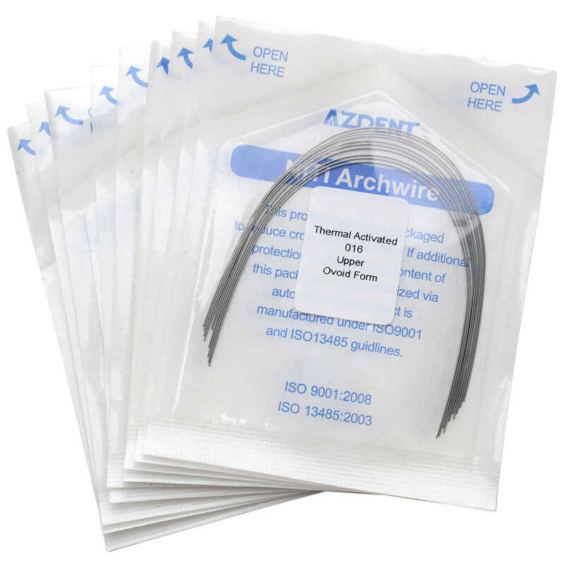AZDENT Dental Orthodontic Heat Thermal Activated NITI Arch Wires Ovoid Round