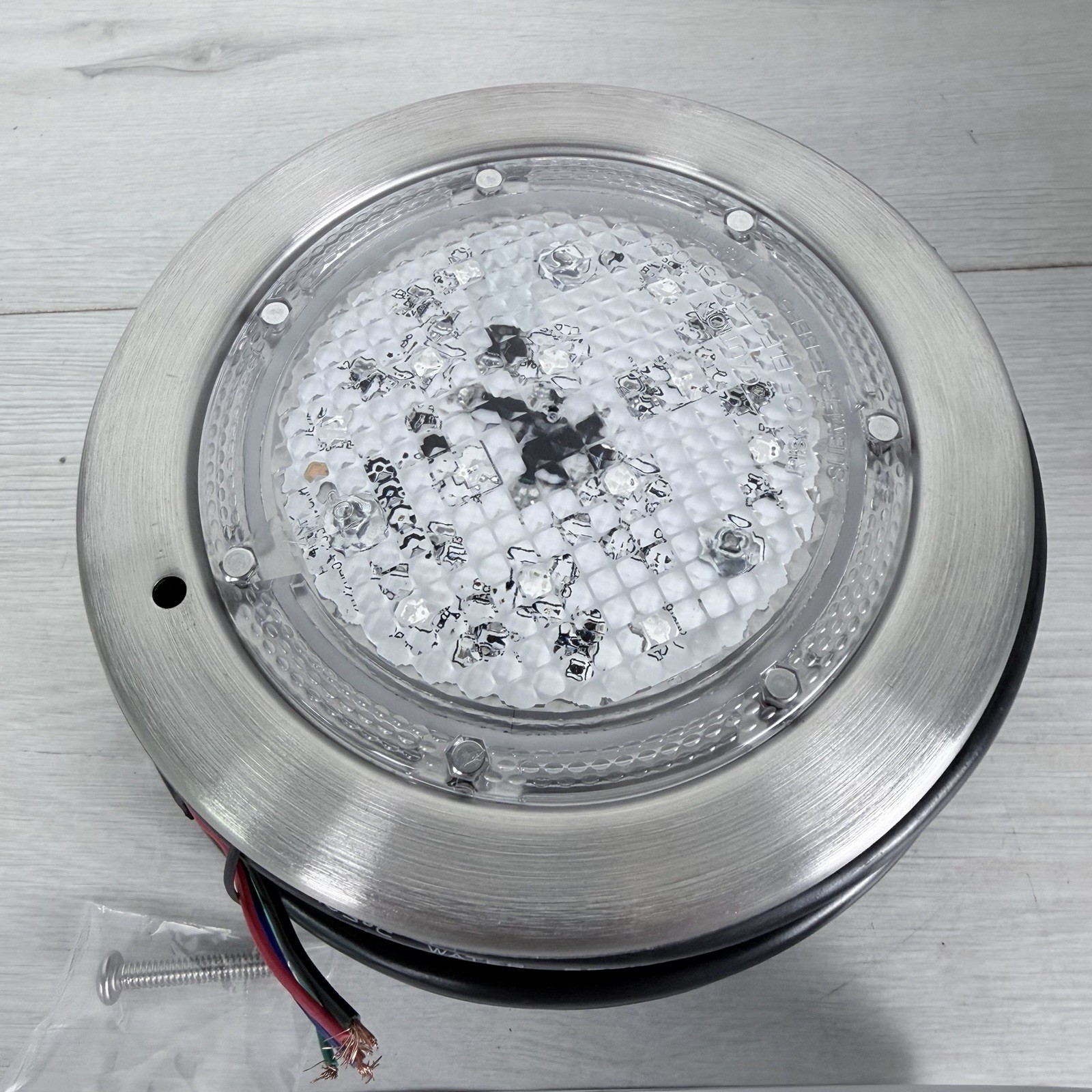 Poolexa LED Multicolor Inground Pool Light 6" Small w/ 50ft cord NO CONTROLLER