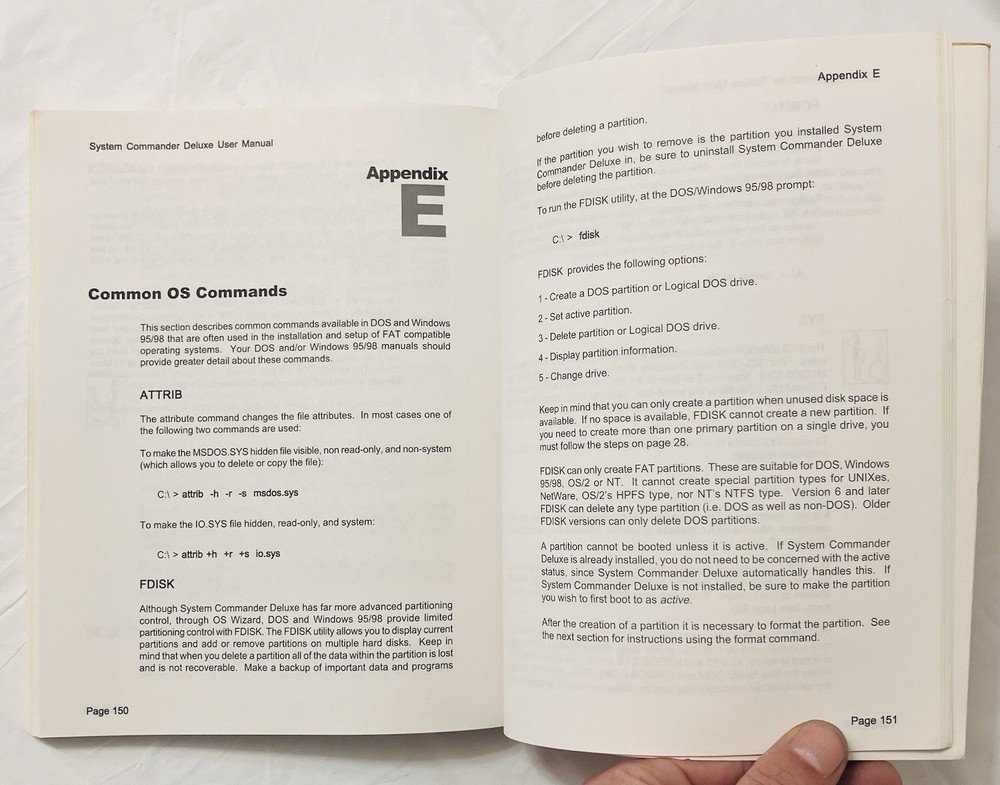 System Commander Deluxe User Manual VCOM Partitioning Guide Windows Linux (1998)