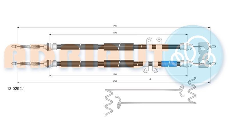 Cable Pull, parking brake ADRIAUTO 13.0292.1